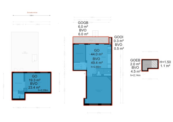 Floorplan - Bos en Lommerweg 27h, 1055 DK Amsterdam